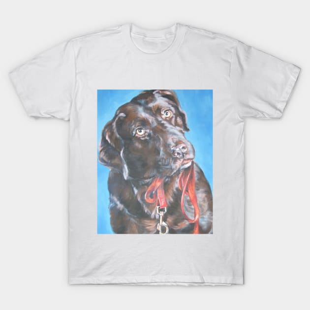 Labrador Retriever Fine Art Painting T-Shirt by LASHEPARD